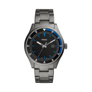 Watch strap Fossil FS5532 Stainless steel Anthracite grey 22mm